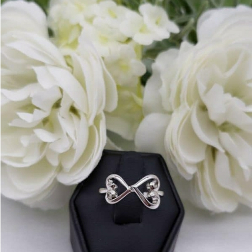 🥰 MY ROSIE HEART STERLING SILVER RING - Picture 2 of 4